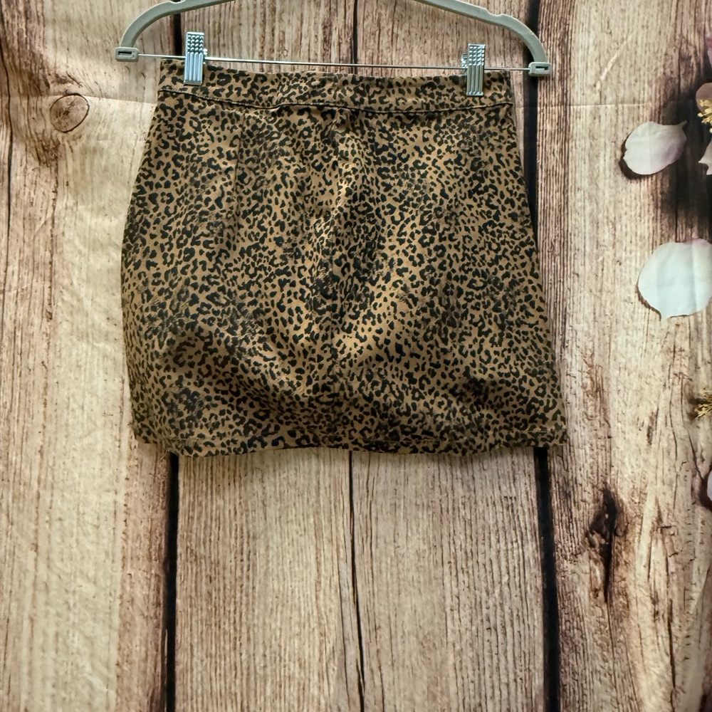 Leopard Print Mini Skirt